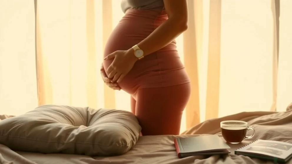 Ont i övre delen av magen under graviditet
